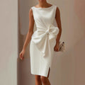 Bow Bodycon Midi Dress - White