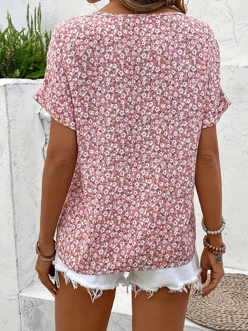 Bridget Women's Floral Short Sleeve Blouse 2