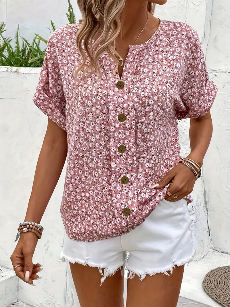 Bridget Women's Floral Short Sleeve Blouse 3