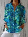 Women's Chiffon V-Neck Blouse - Multicolor