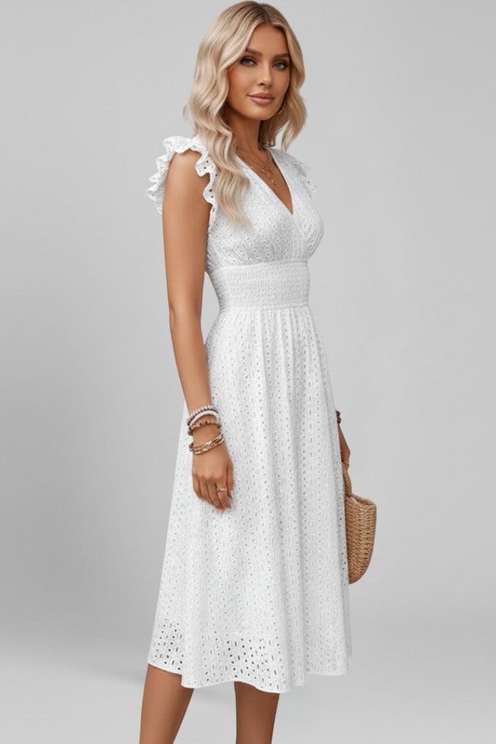 Lace A Line Midi Dress