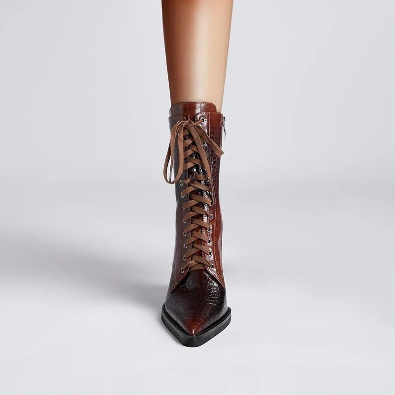 Women's Leather Lace-Up Ankle Boots