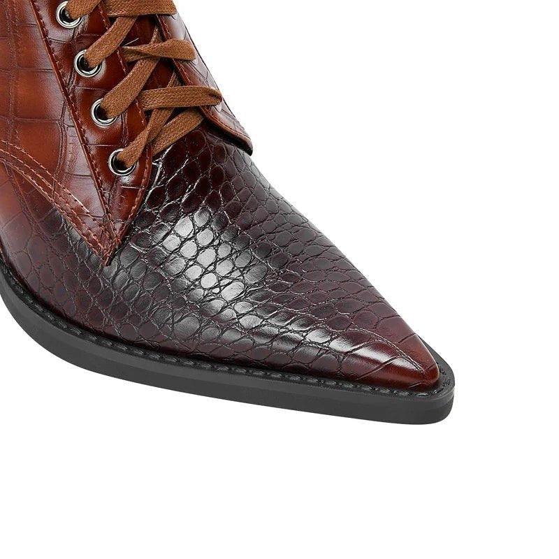 Women's Leather Lace-Up Ankle Boots