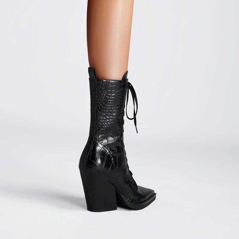 Women's Leather Lace-Up Ankle Boots