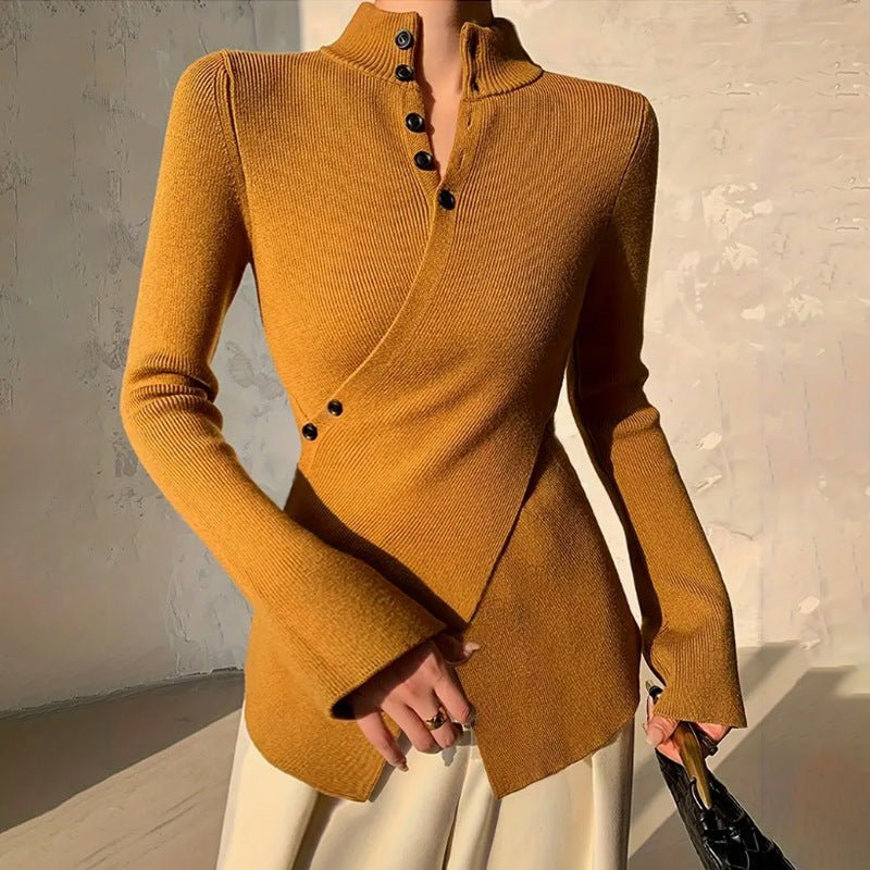 Women's Slim Knit Sweater - Brown