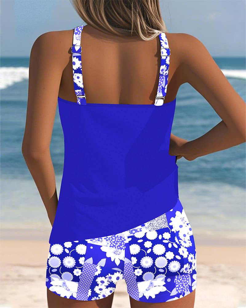 Camille Women's Printed Tank Top & Shorts Set 10