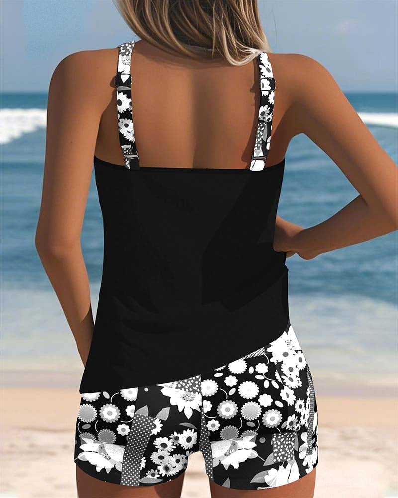 Camille Women's Printed Tank Top & Shorts Set 6
