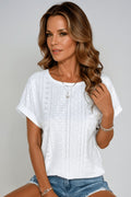 Women's Eyelet Blouse - White