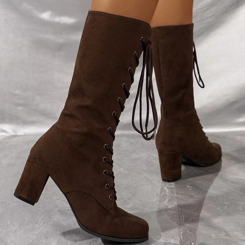 Women's Faux Suede Knee-High Boots
