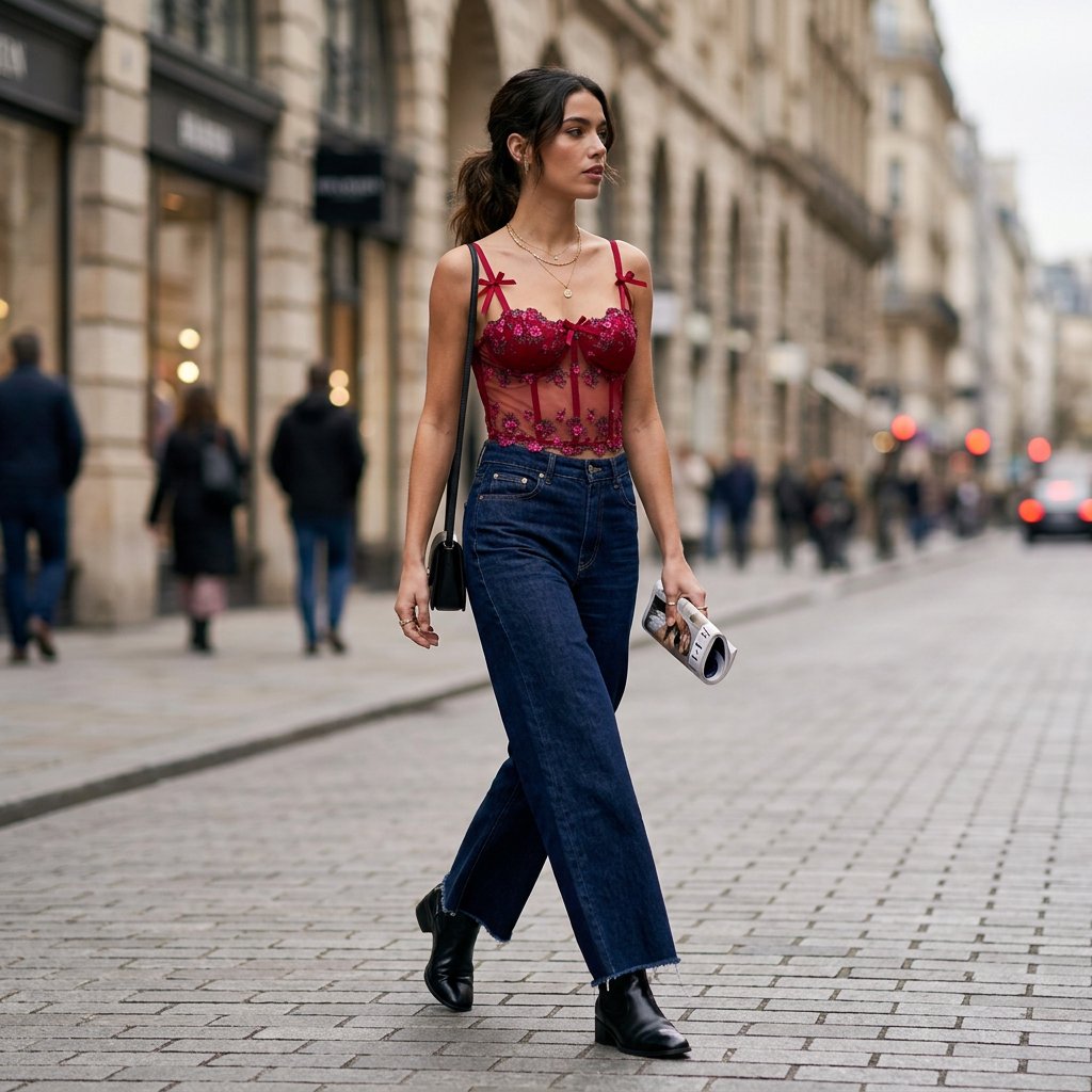 Women's Floral Corset Top