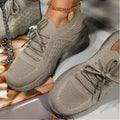 Women's Knit Slip-On Sneakers - Khaki