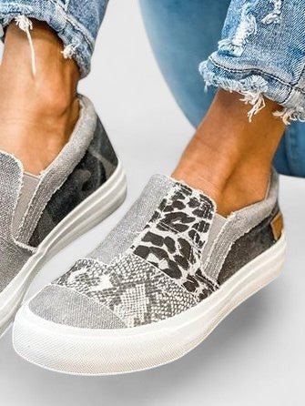 Women's Leopard Slip-On Sneakers