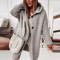 Women's Oversized Hooded Cardigan - Gray