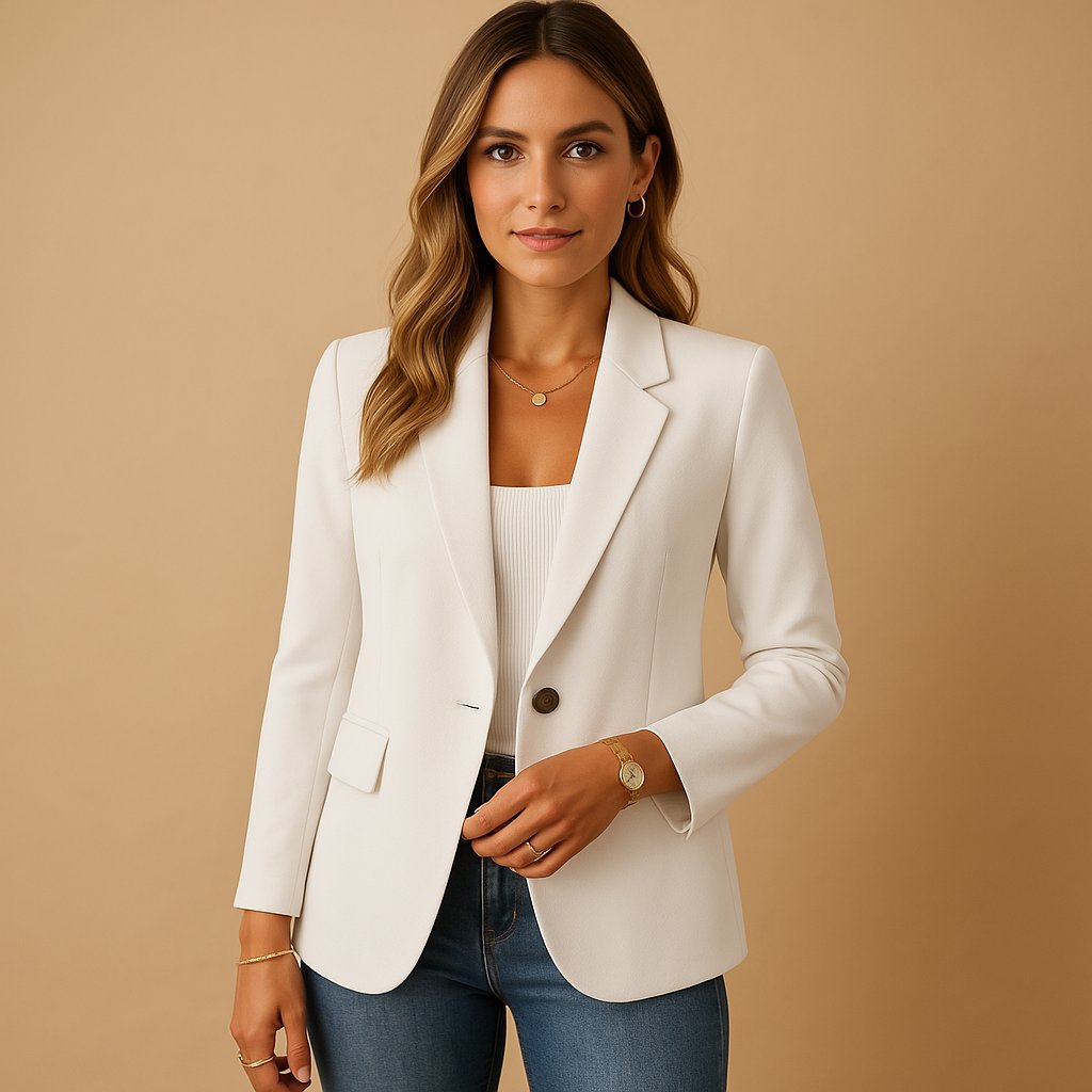 Women's Slim Blazer - White