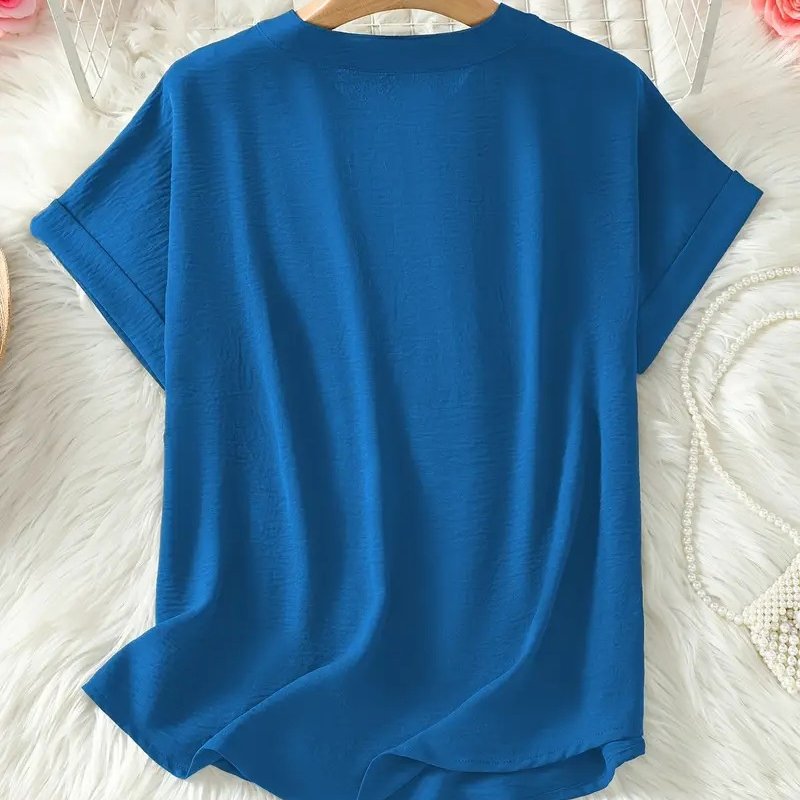 Women's V-Neck Tunic Blouse