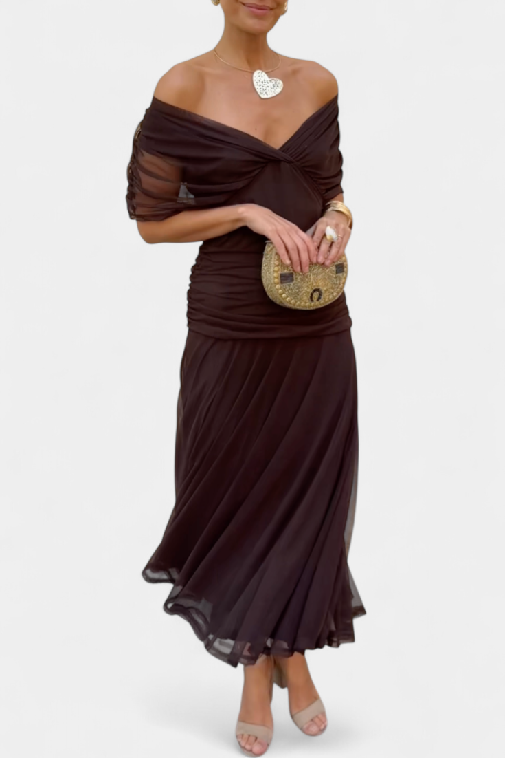 Caroline Women's Off Shoulder Midi Dress 2