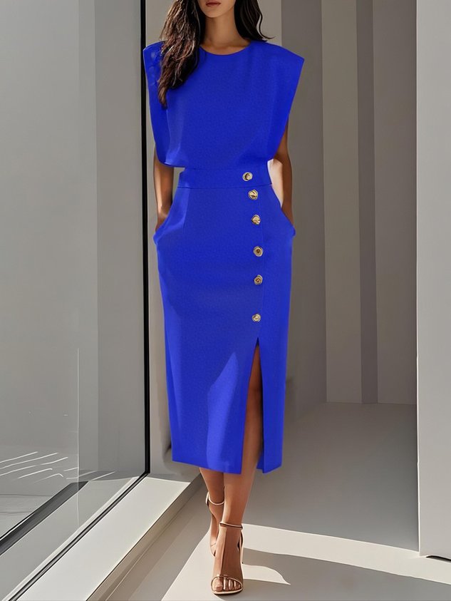 Cassandra Women's High Waist Midi Dress 6