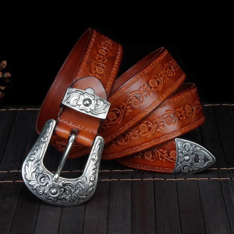 Charlie Men's Leather Embossed Belt 1