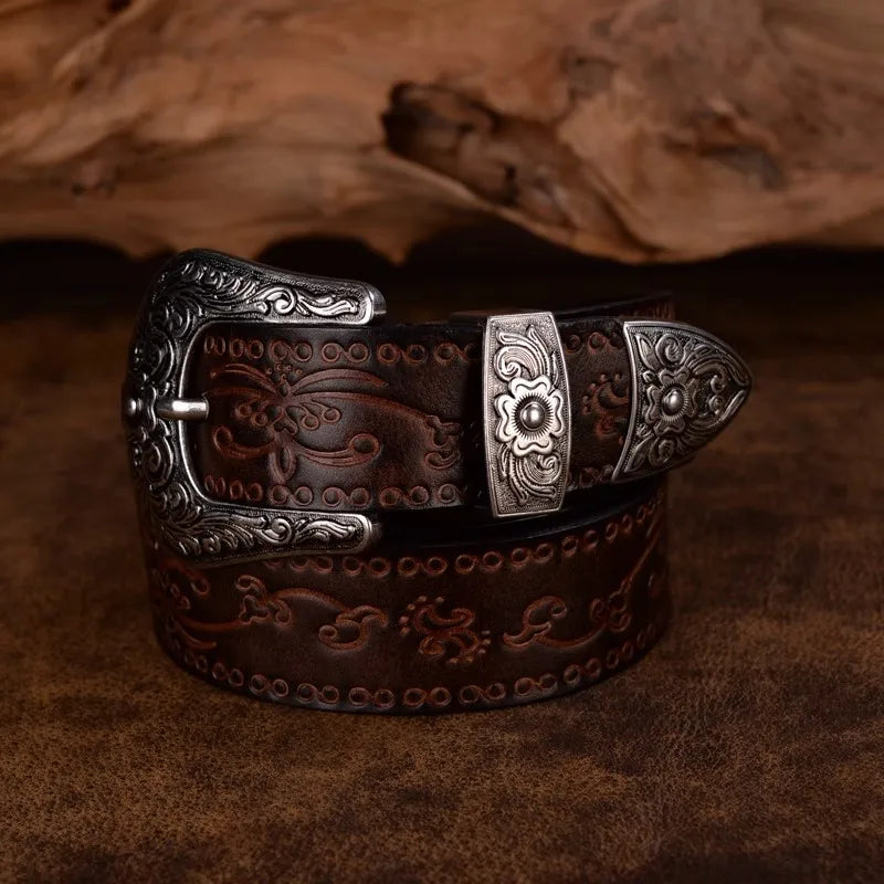Charlie Men's Leather Embossed Belt 2