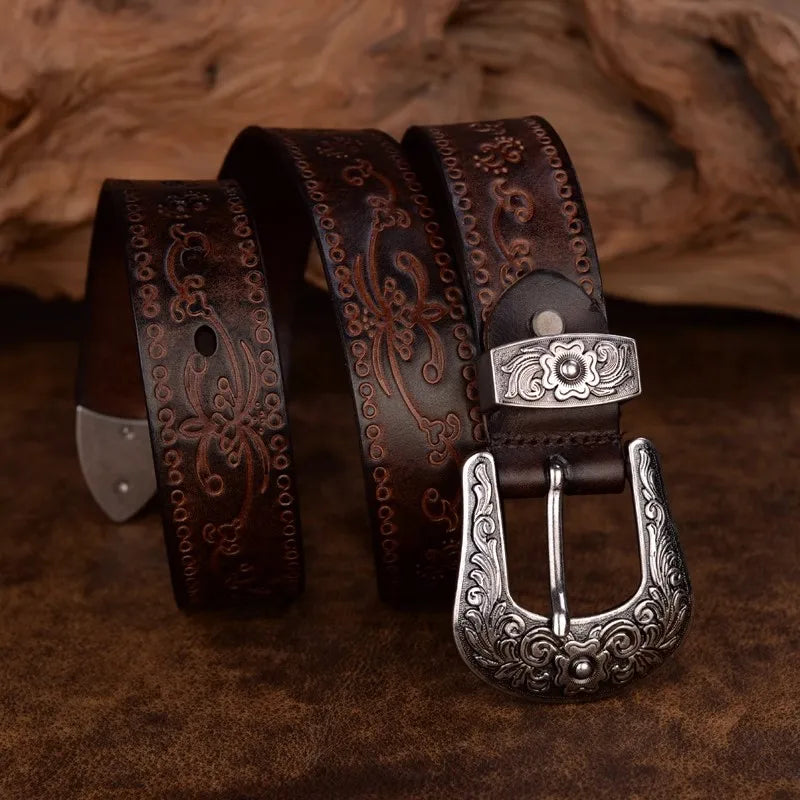 Charlie Men's Leather Embossed Belt 6