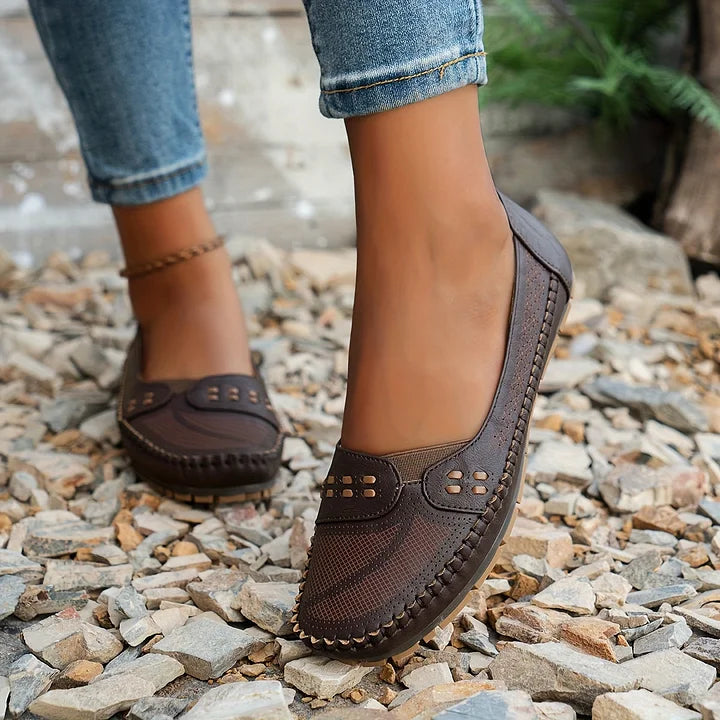 Charlotte Women's Perforated Leather Loafers 11