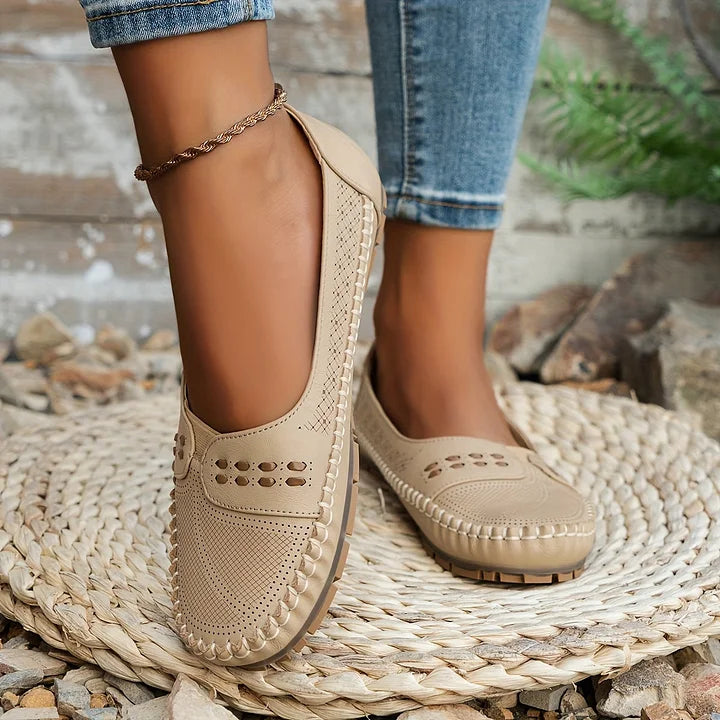 Charlotte Women's Perforated Leather Loafers 5