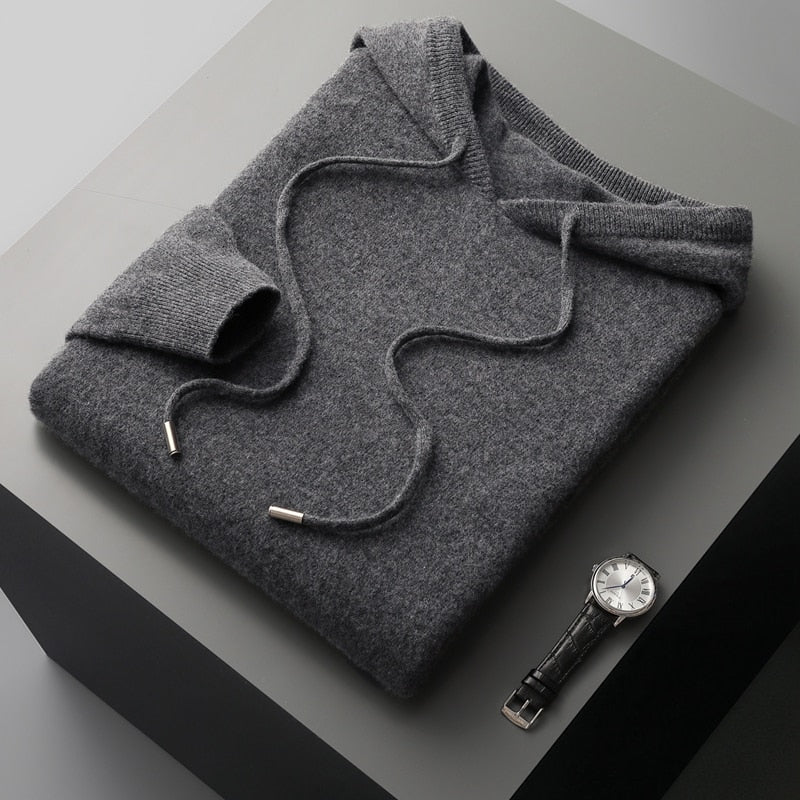 Chloe Unisex Wool Pullover Hoodie 10