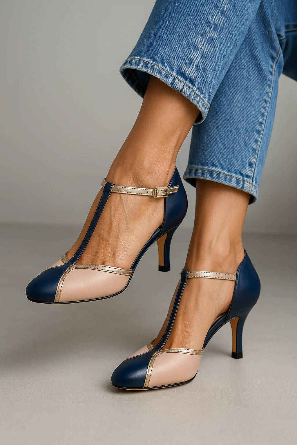 Chloe Women's T-Strap Heels 1