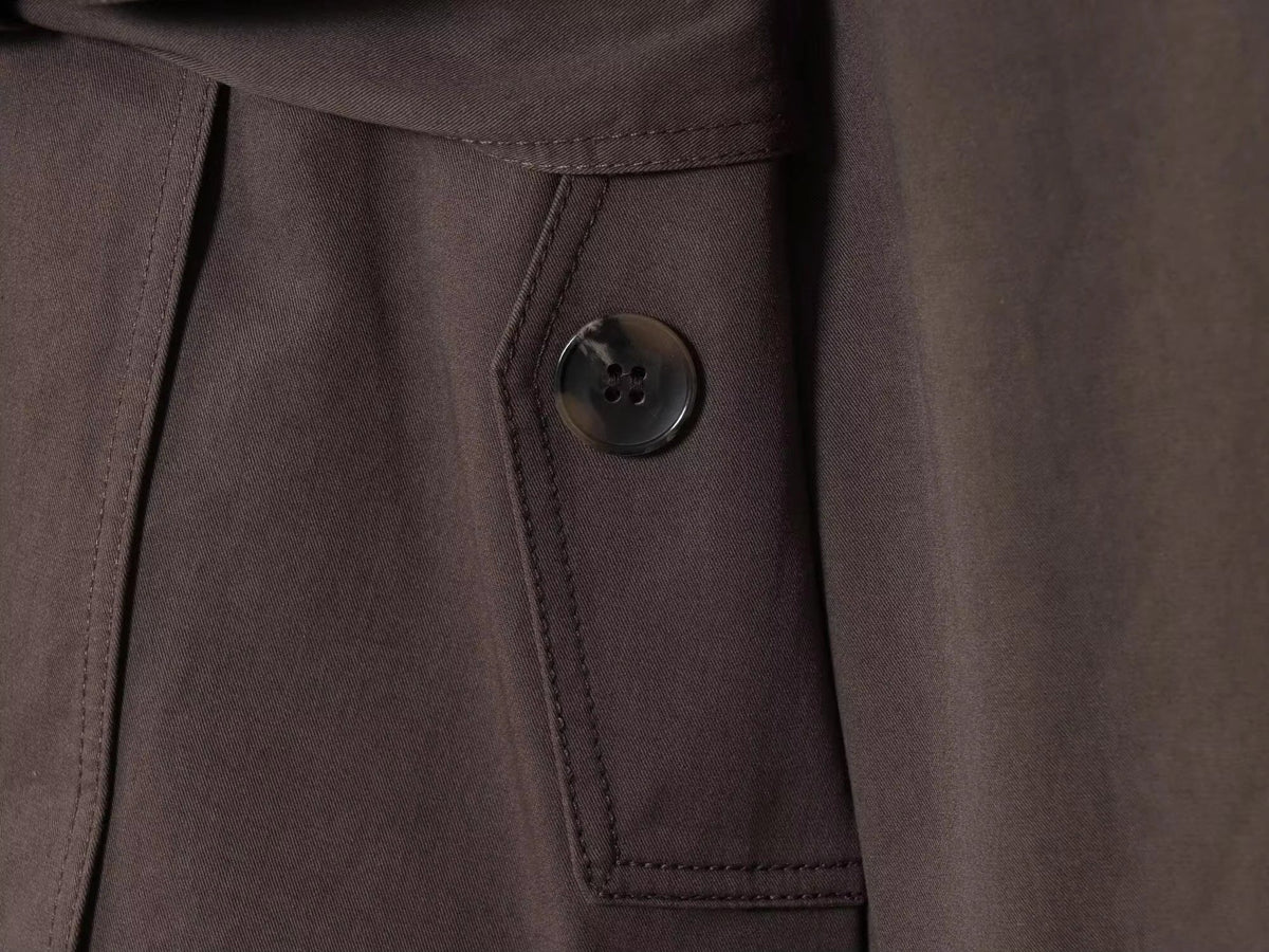 Women's Cotton Cropped Trench Jacket