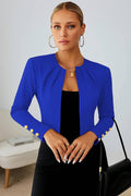 Women's Cropped Blazer - Blue