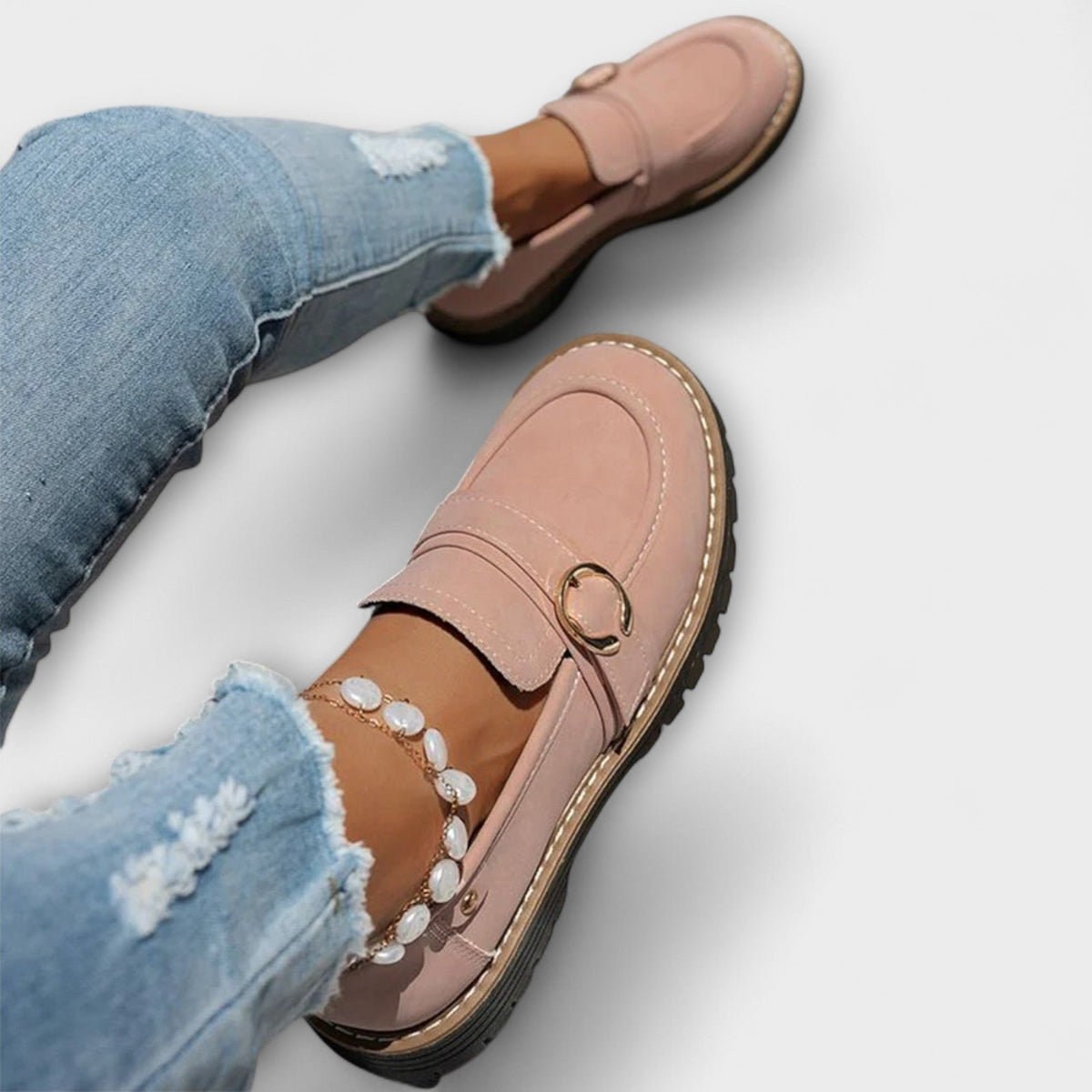 Women's Faux Suede Platform Loafers