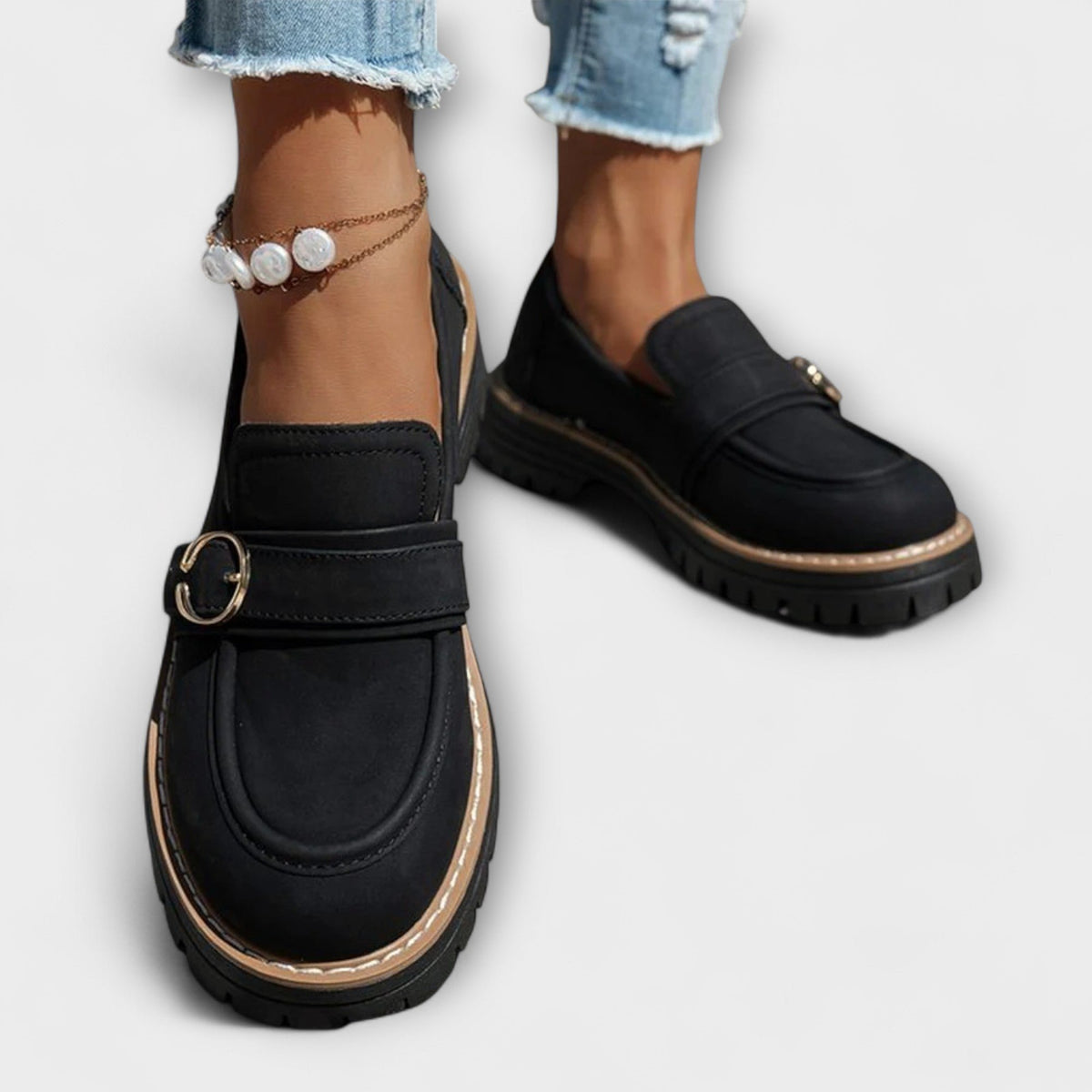 Women's Faux Suede Platform Loafers