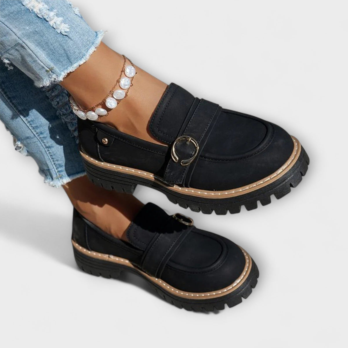 Women's Faux Suede Platform Loafers