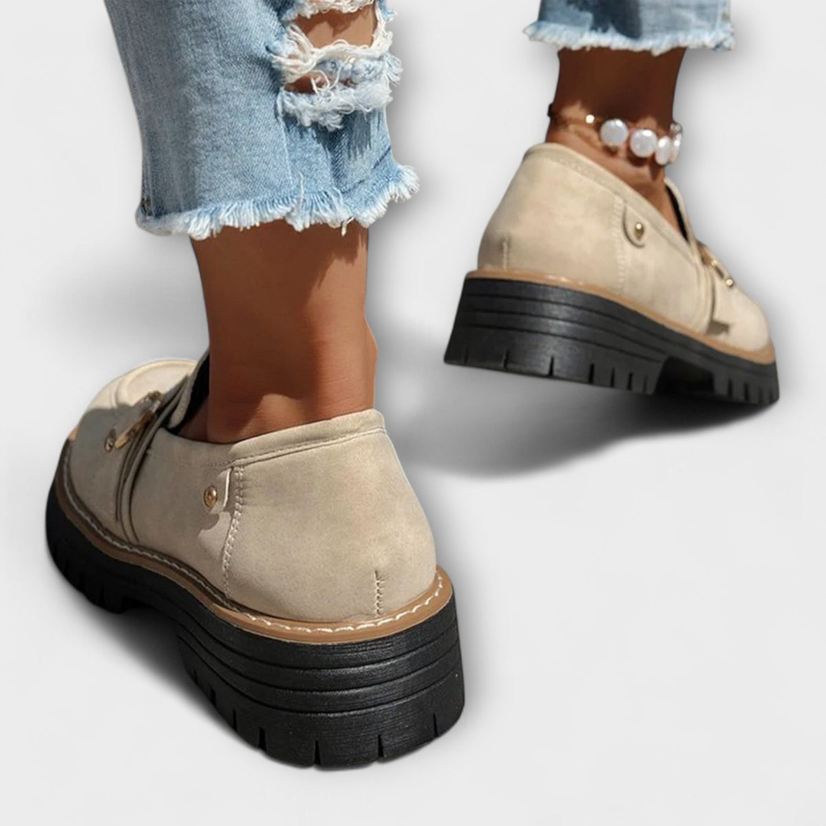 Women's Faux Suede Platform Loafers