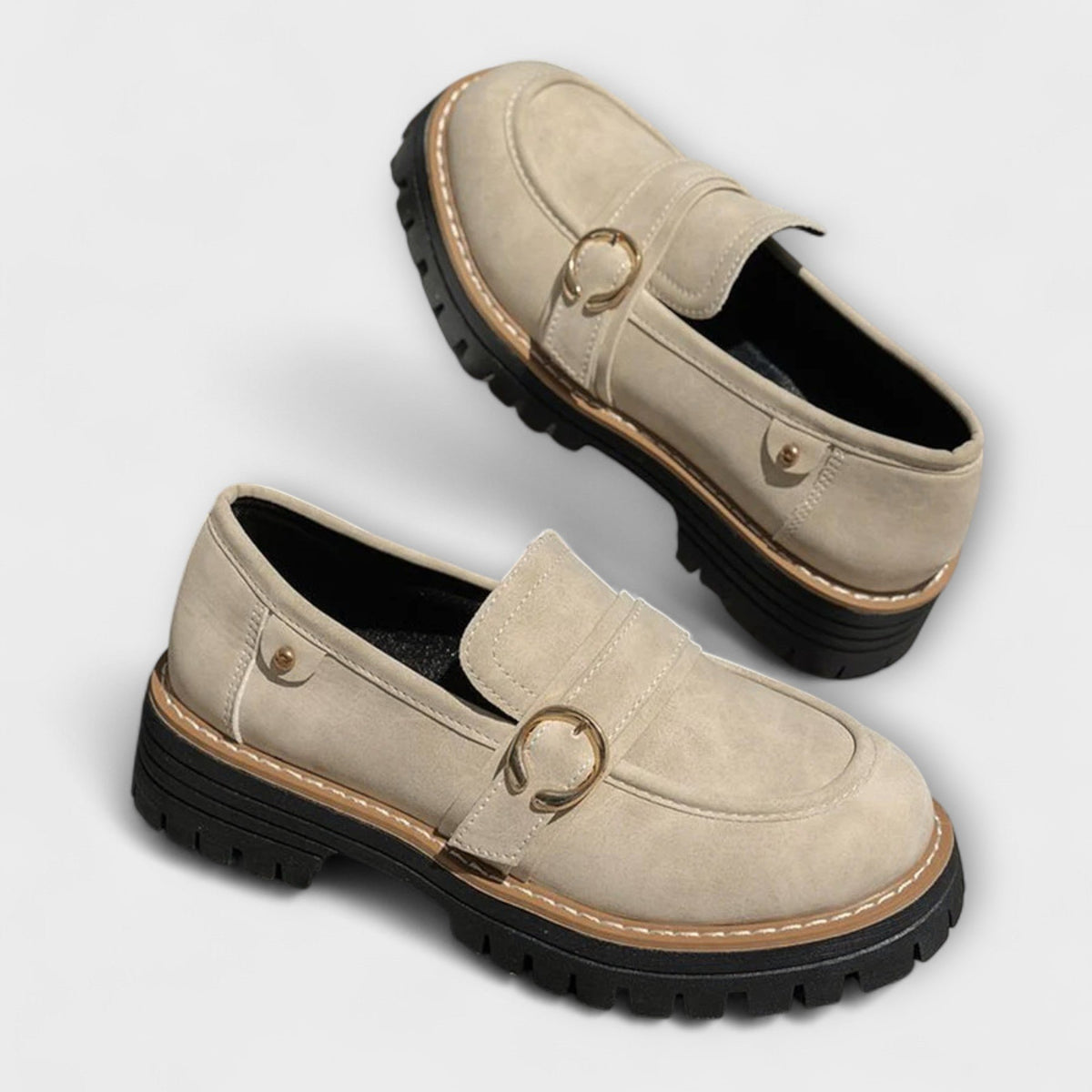 Women's Faux Suede Platform Loafers