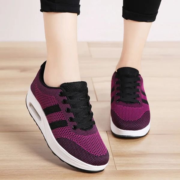 Women's Knit Platform Sneakers