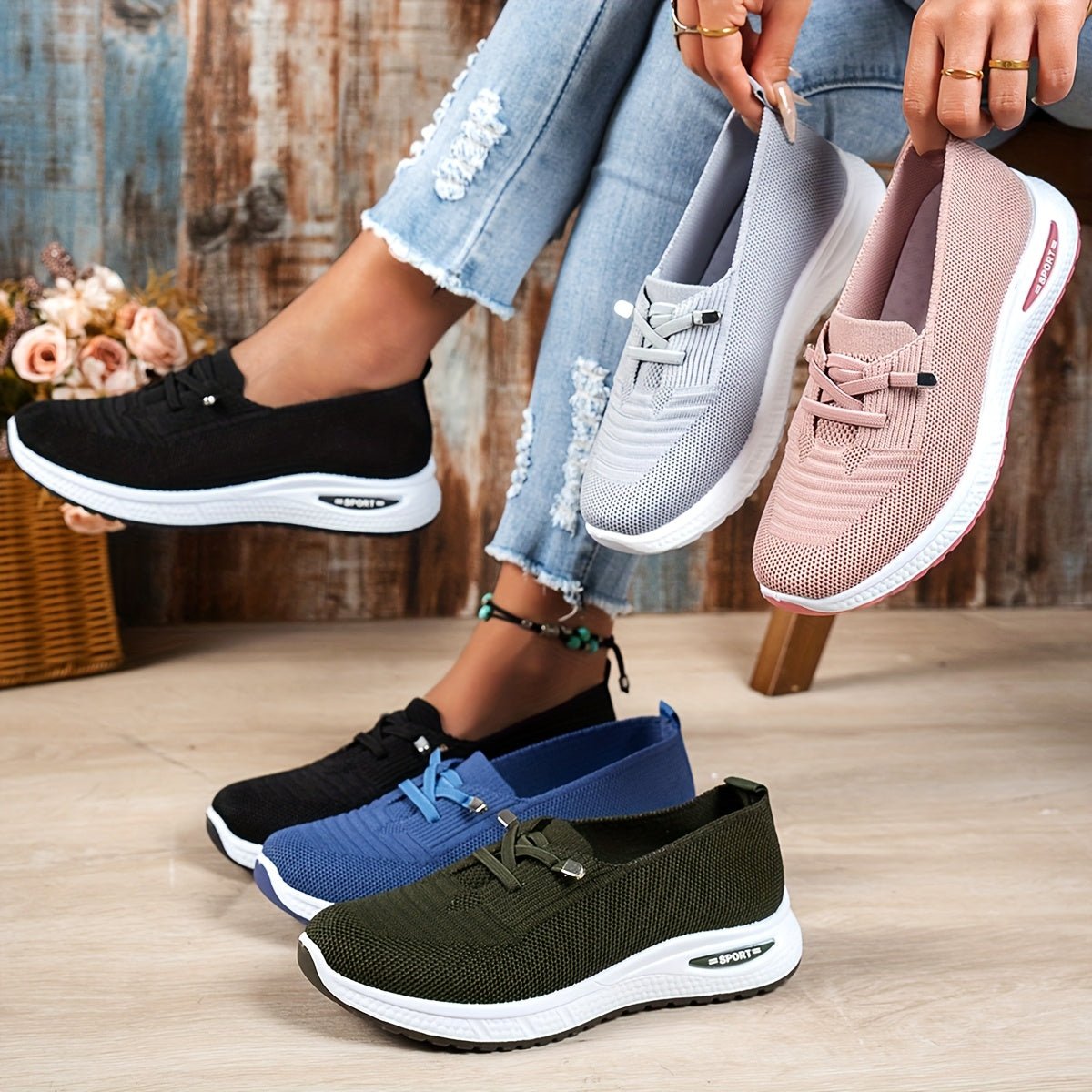 Women's Knit Slip-On Sneakers