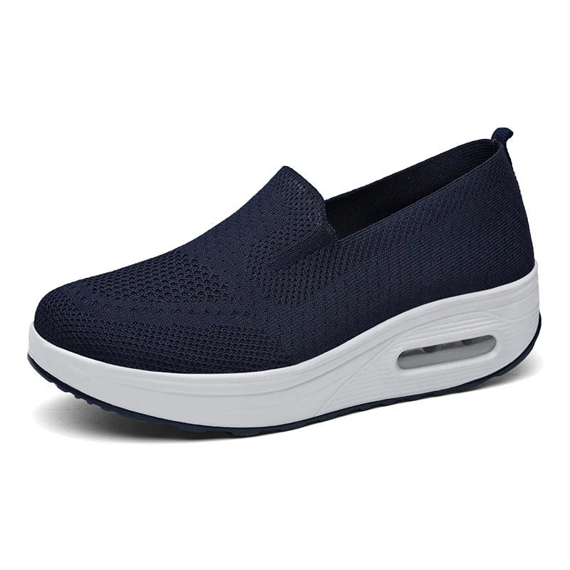 Women's Platform Knit Sneakers - Blue