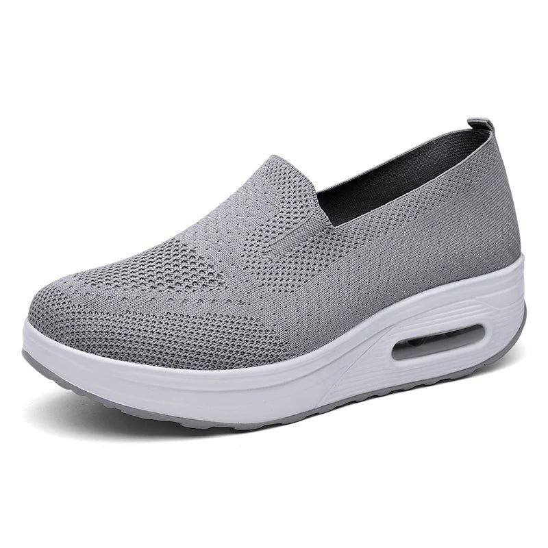 Women's Platform Knit Sneakers - Gray