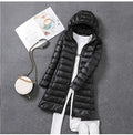 Women's Slim Puffer Jacket - Black