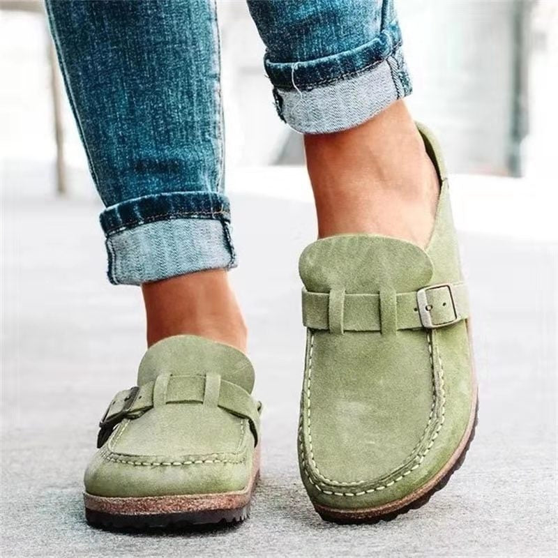 Claudia Women's Suede Buckle Mules 4