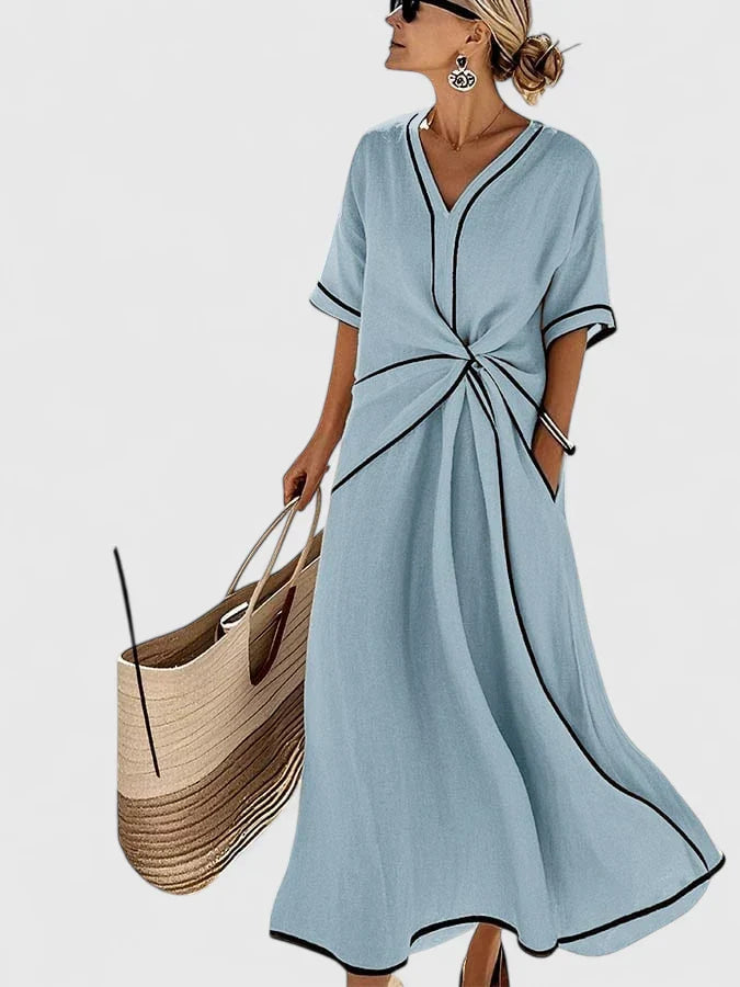 Constance Women's Cotton Wrap Maxi Dress 2
