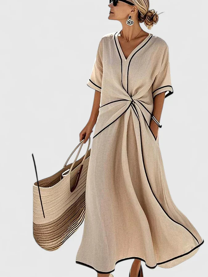 Constance Women's Cotton Wrap Maxi Dress 3