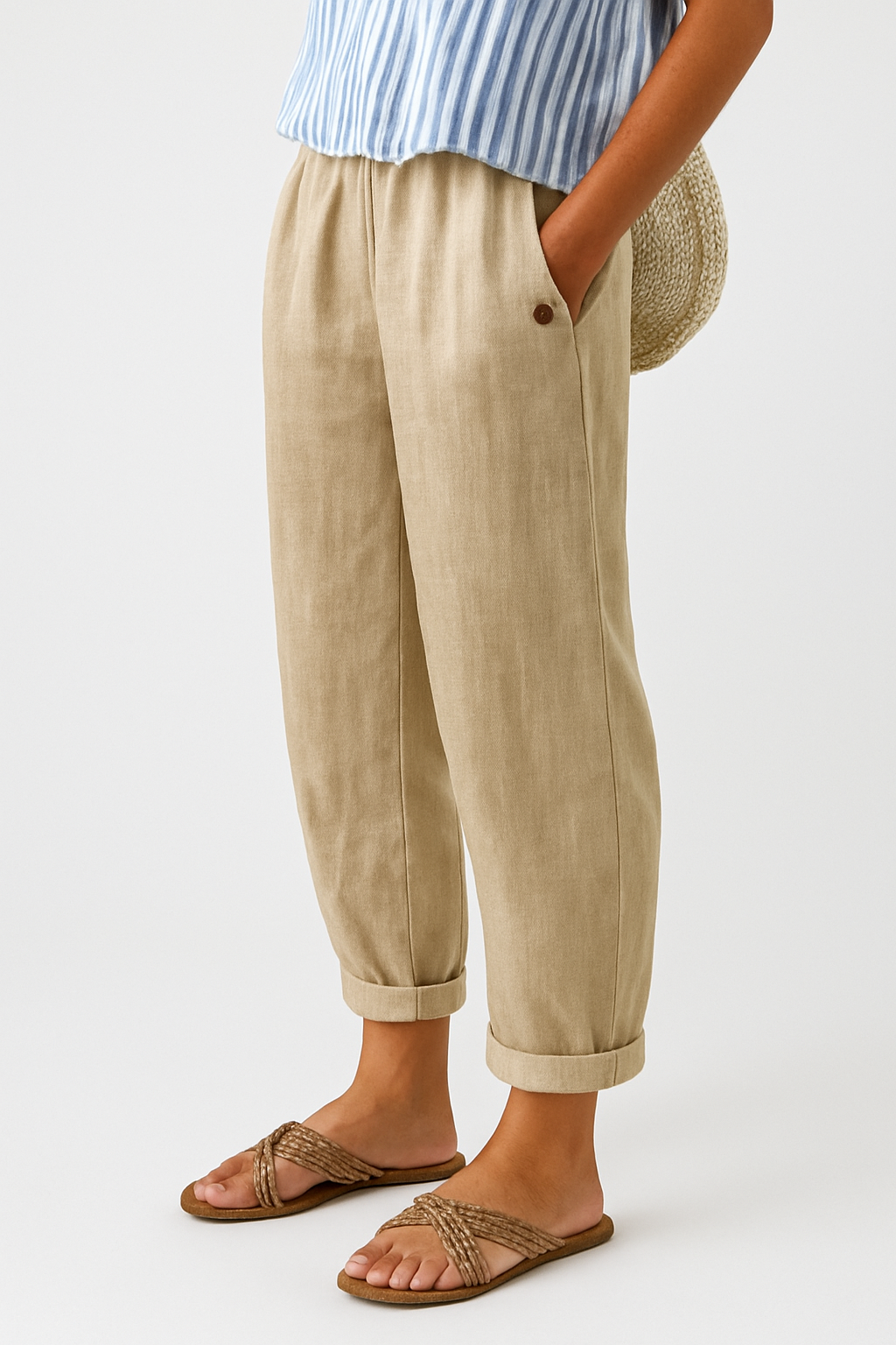 Cordelia Women's Linen Wide Leg Trousers 1