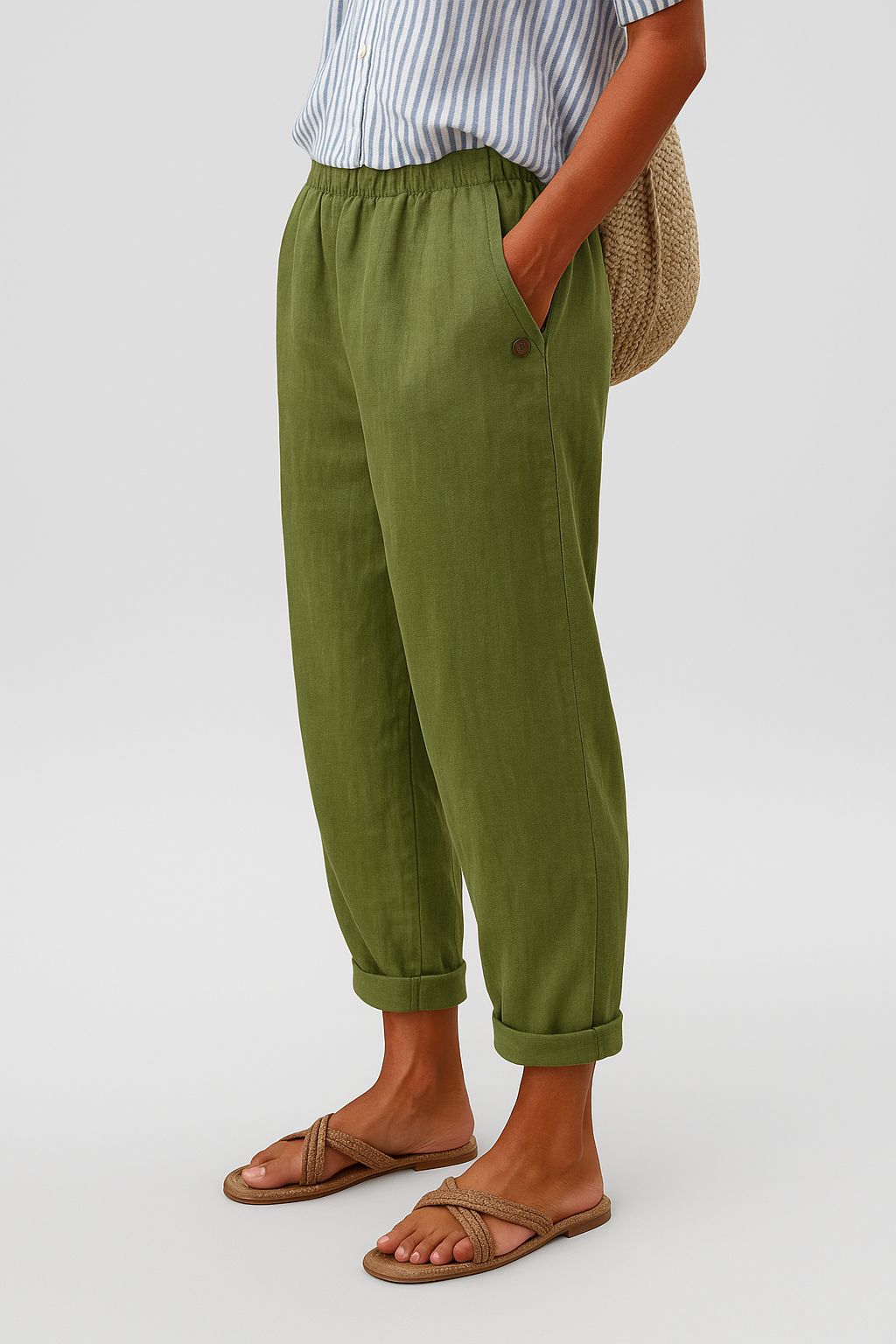 Cordelia Women's Linen Wide Leg Trousers 2