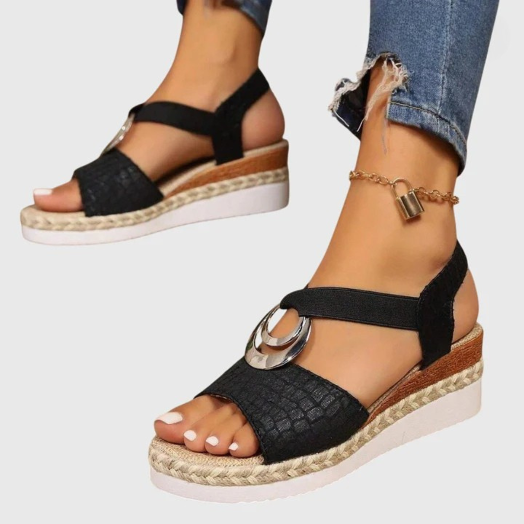 Cordelia Women's Woven Platform Wedge Sandals 11