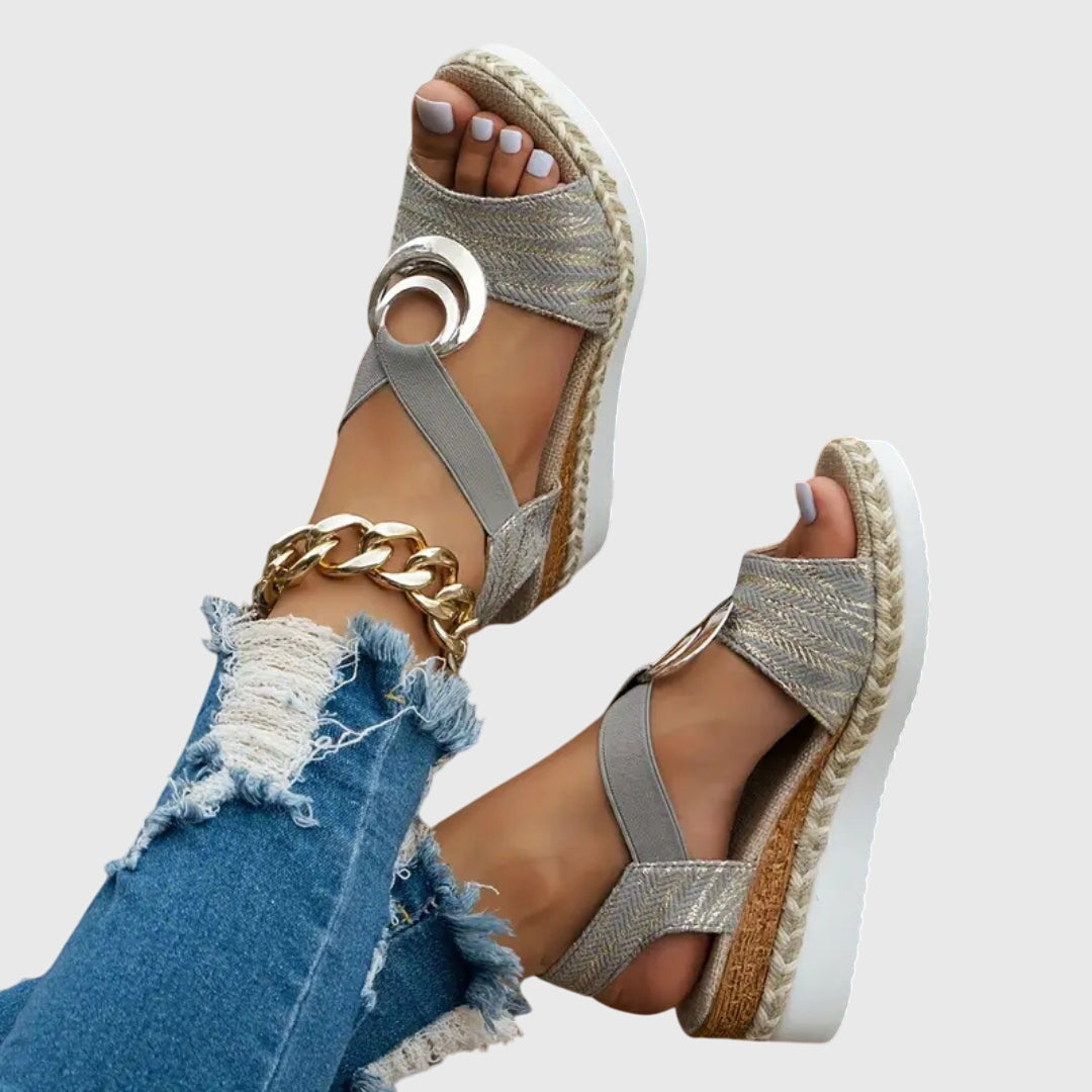 Cordelia Women's Woven Platform Wedge Sandals 3