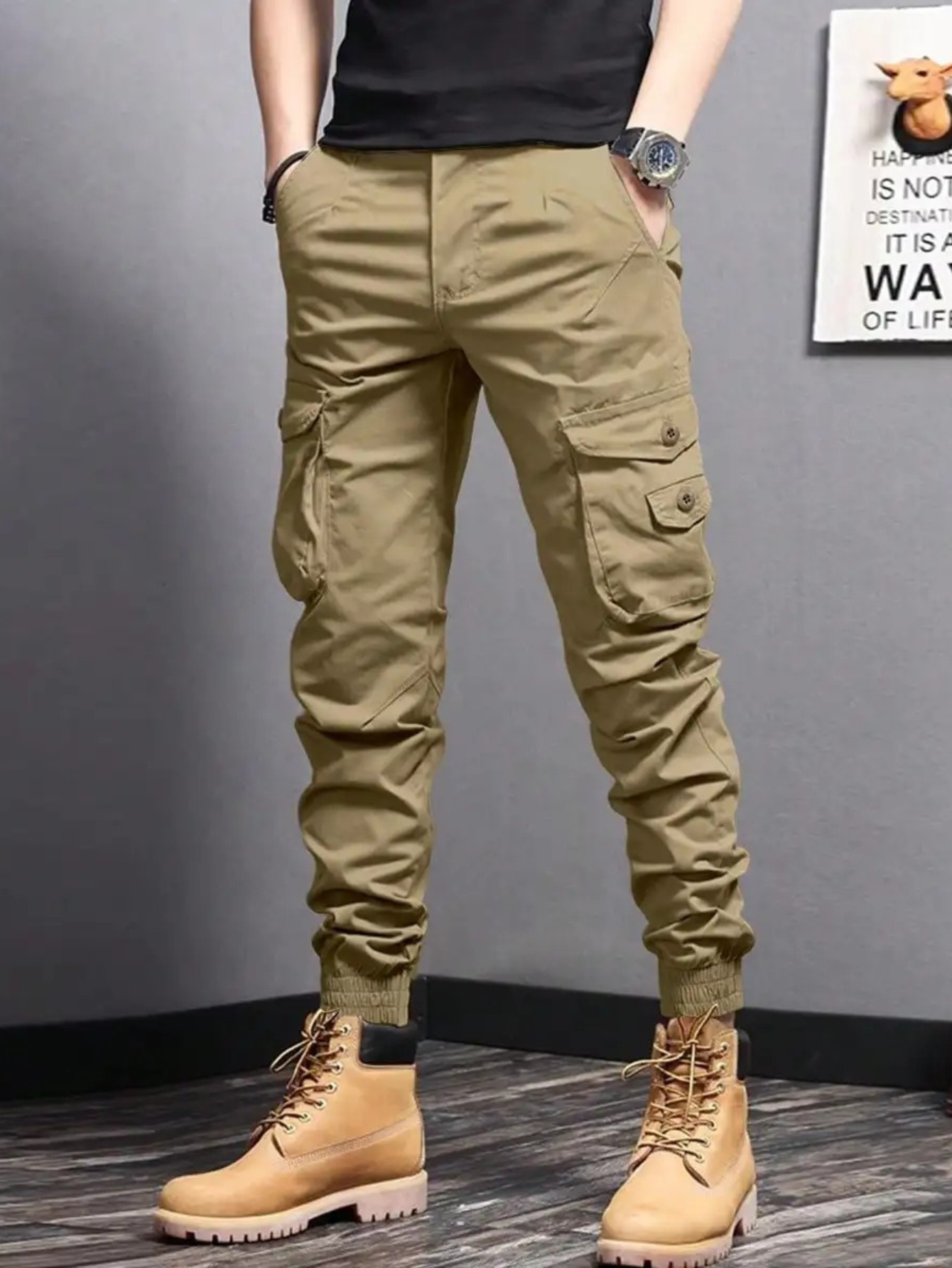 Crispin Men's Slim Fit Cargo Joggers 19