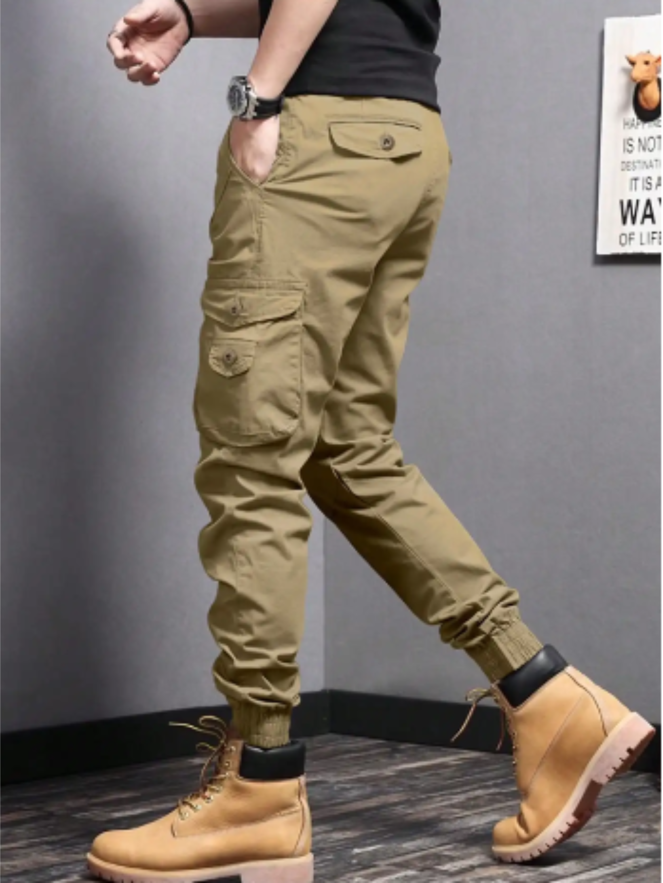 Crispin Men's Slim Fit Cargo Joggers 4