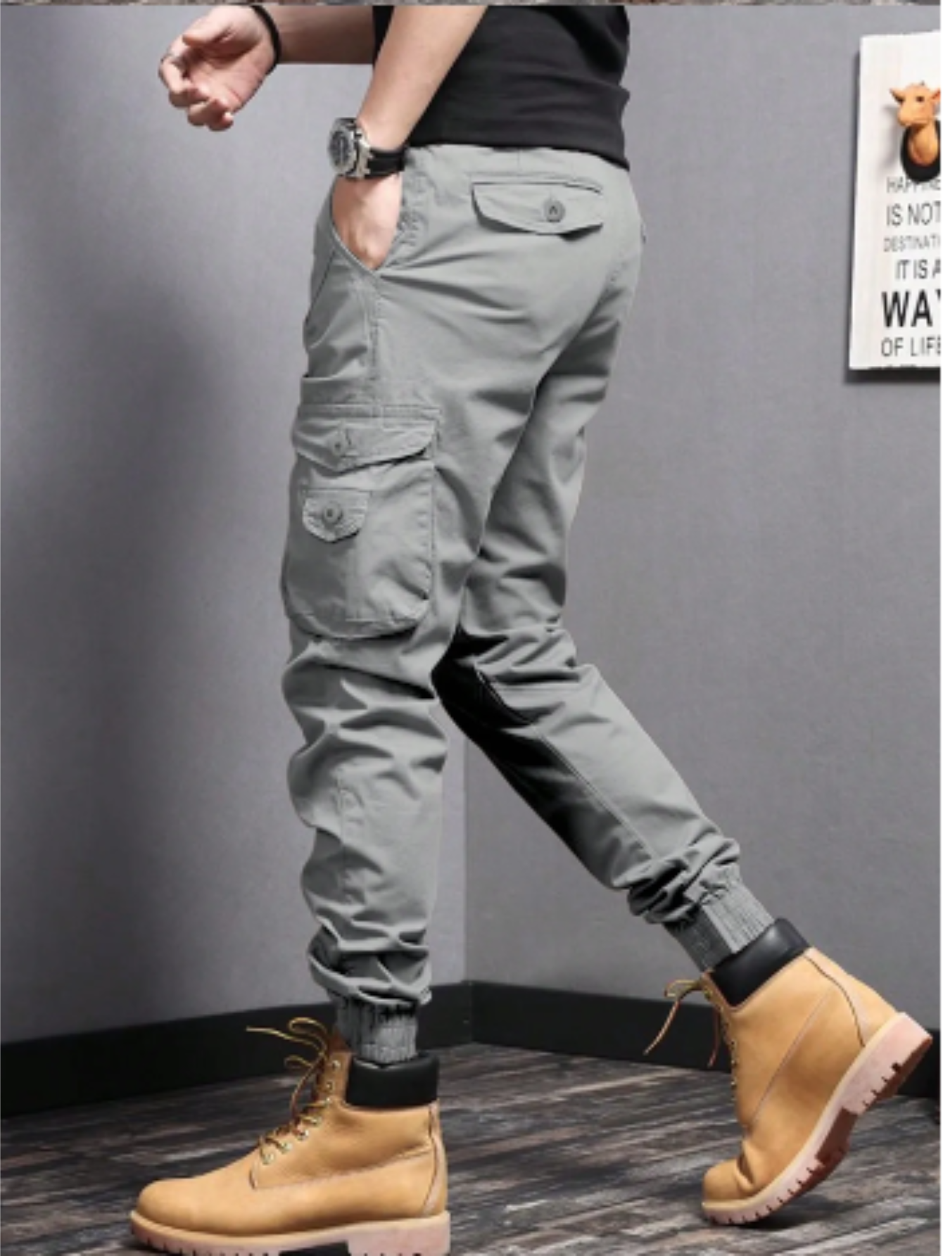 Crispin Men's Slim Fit Cargo Joggers 7